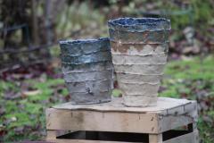 To større Japanske Krukker, højde 20 og 26 cm - (begge er solgt)