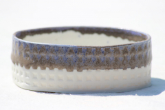 Porcelænskål oval, højde 4 cm